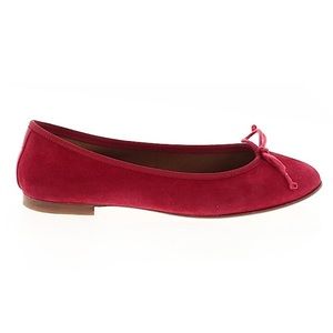 Raspberry pink suede Margaux ballet flats